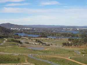 View from the top of the  National Arboretum 
