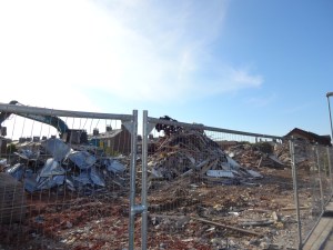Ongoing demolishing on houses in Sunderland.  Can Maggie T be blamed?