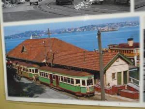 Shot of photo of Tram at Cremorne Point.  