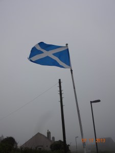 Scottish Flag in wind